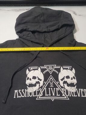 Black Graphic Skull Hoodie Sweatshirt